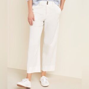 Garnet Hill Women’s  Lightweight Corduroy White Wide Leg Pants Sz 10